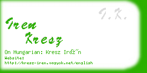 iren kresz business card